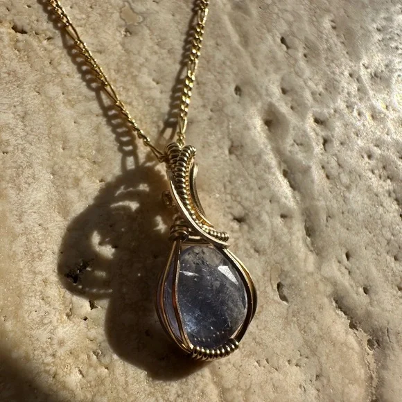 14k Gold Filled Tanzanite Necklace pendant